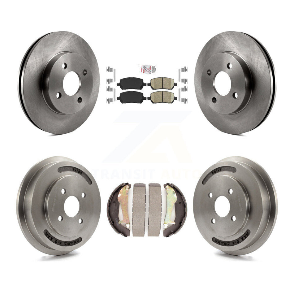 Front Rear Disc Brake Rotors Ceramic Pads And Drum Kit For Chevrolet Cobalt Pontiac G5 K8A-104916
