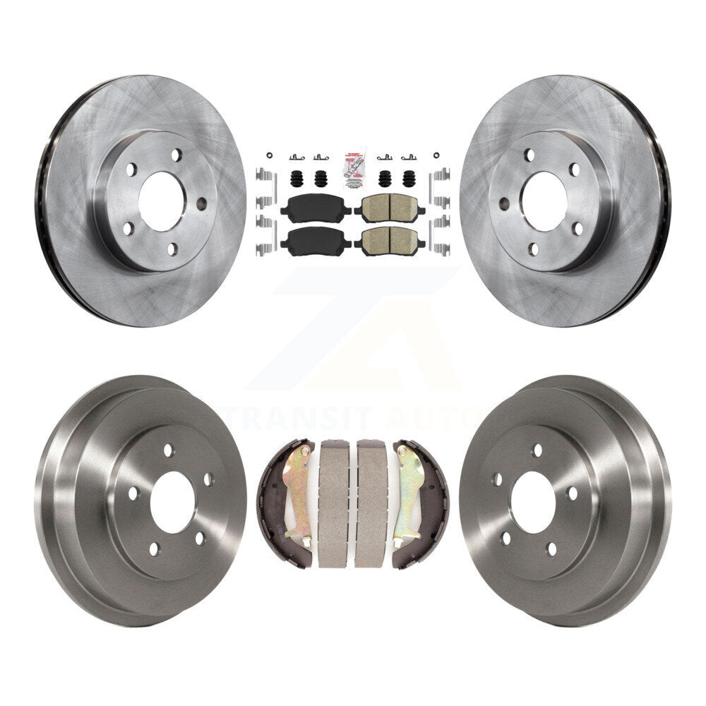 Front Rear Disc Brake Rotors Ceramic Pads And Drum Kit For Chevrolet Cobalt Pontiac G5 K8A-104917