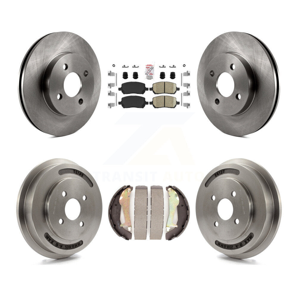 Front Rear Disc Brake Rotors Ceramic Pads And Drum Kit For Chevrolet Cobalt Pontiac G5 K8A-104918