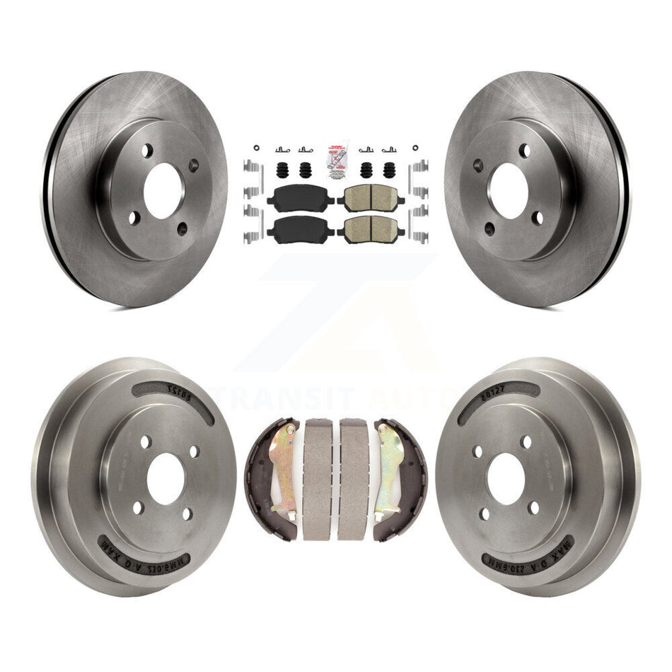 Front Rear Disc Brake Rotors Ceramic Pads And Drum Kit For Chevrolet Cobalt Pontiac G5 K8A-104918