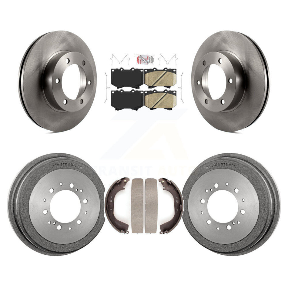 Front Rear Disc Brake Rotor Ceramic Pad Drum Kit For Toyota Tundra 4.7" Pads Plate Length K8A-104920