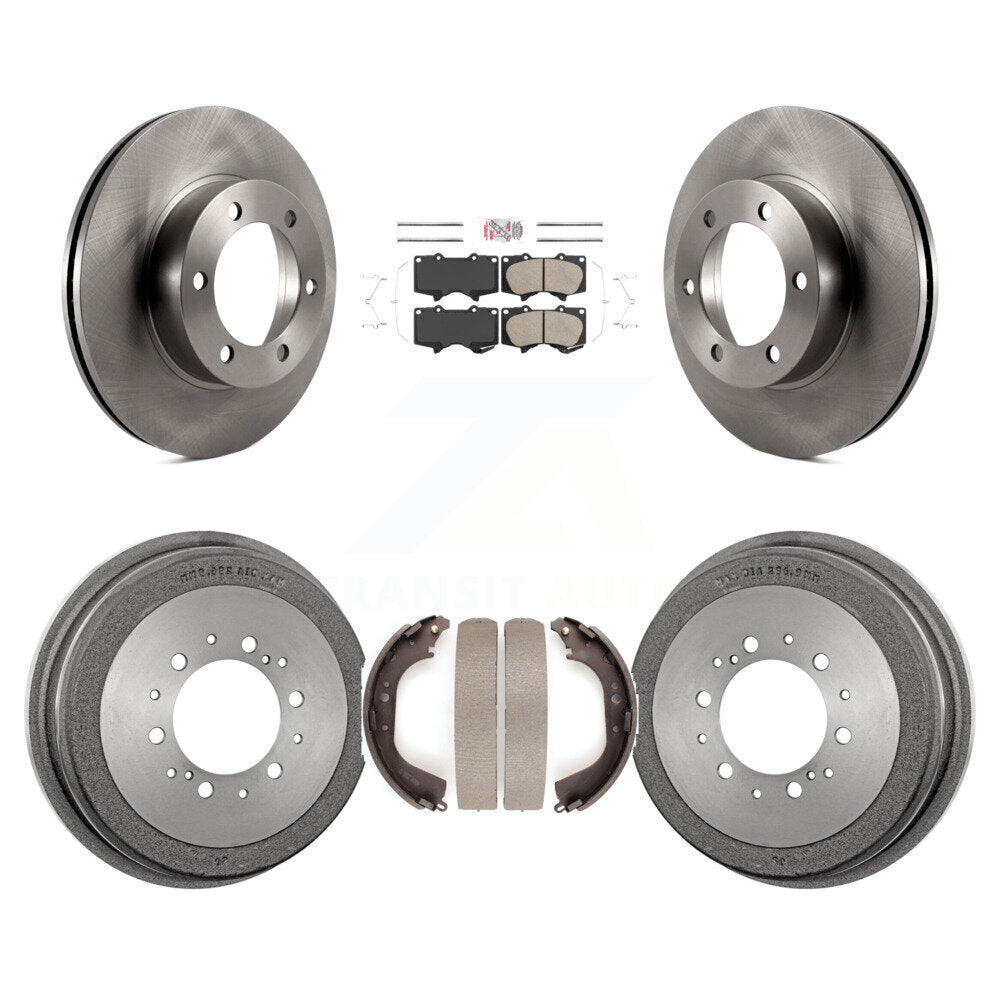 Front Rear Disc Brake Rotor Ceramic Pad Drum Kit For Toyota Tundra 5.3" Pads Plate Length K8A-104922