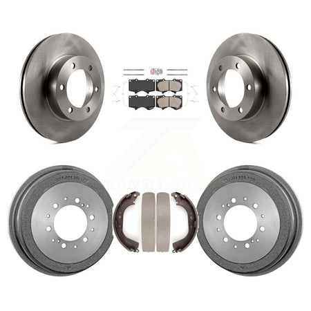 Front Rear Disc Brake Rotor Ceramic Pad Drum Kit For Toyota Tundra 5.3" Pads Plate Length K8A-104922