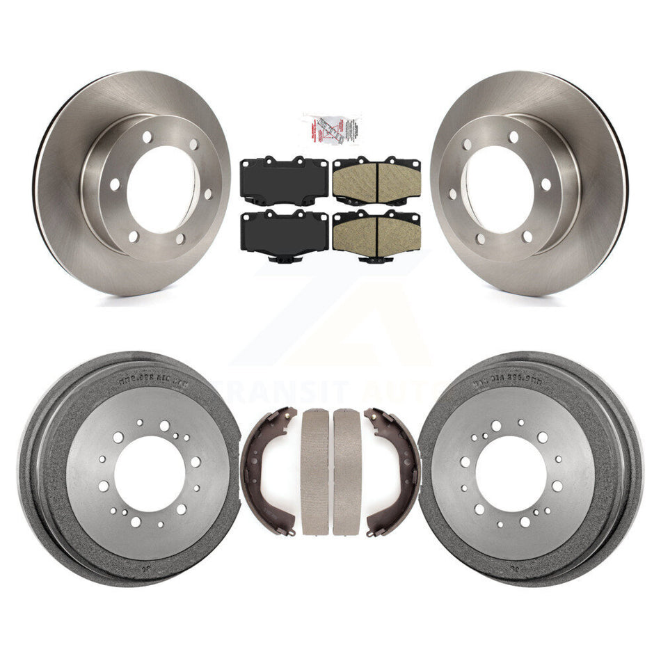 Front Rear Disc Brake Rotors Ceramic Pads And Drum Kit For Toyota 4Runner Tacoma K8A-104923