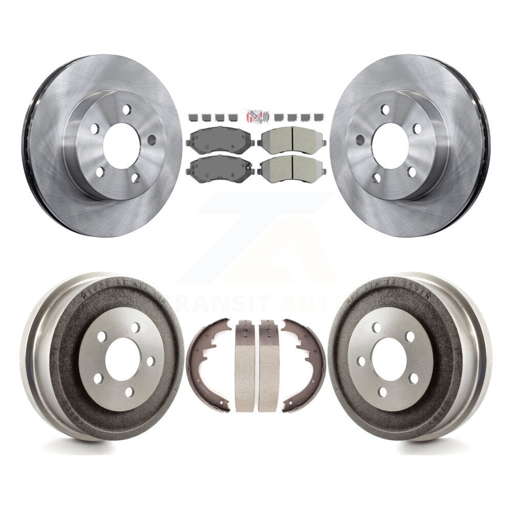 Front Rear Disc Brake Rotors Semi-Metallic Pads And Drum Kit For 2002 Jeep Liberty K8A-104925