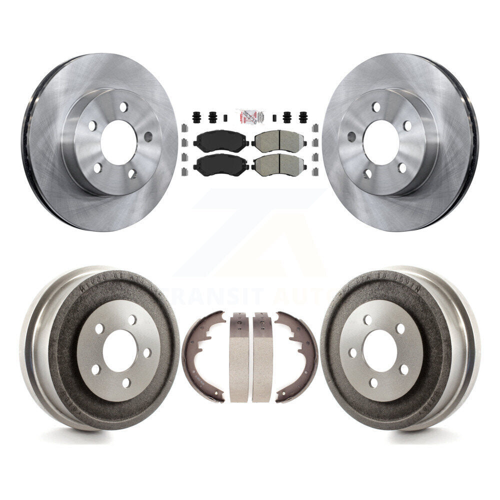 Front Rear Disc Brake Rotors Semi-Metallic Pads And Drum Kit For 2002 Jeep Liberty K8A-104926