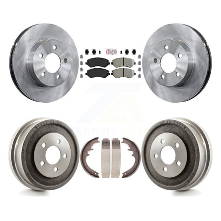 Front Rear Disc Brake Rotors Semi-Metallic Pads And Drum Kit For 2002 Jeep Liberty K8A-104926