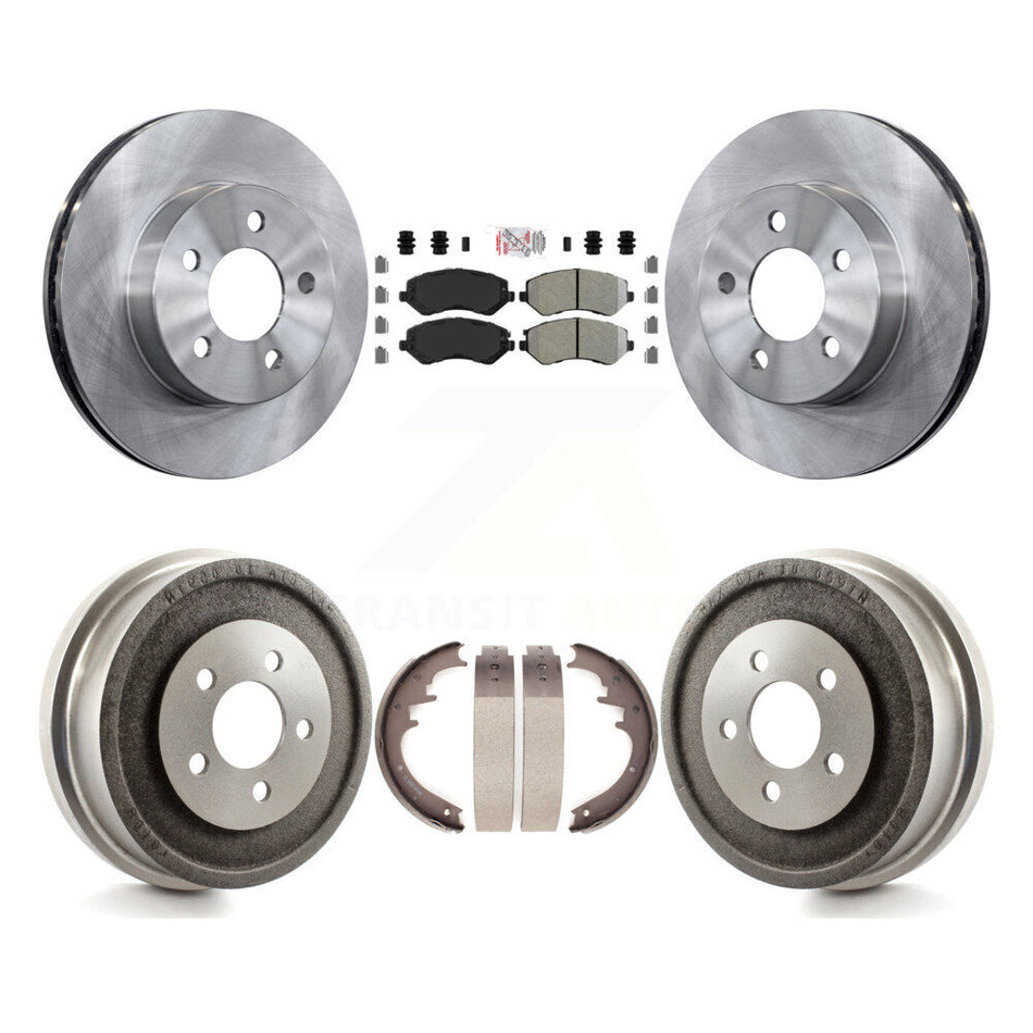 Front Rear Disc Brake Rotors Semi-Metallic Pads And Drum Kit For 2002 Jeep Liberty K8A-104926
