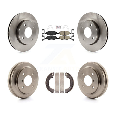 Front Rear Disc Brake Rotors Ceramic Pads And Drum Kit For 2009-2011 Nissan Versa 1.6L K8A-104927