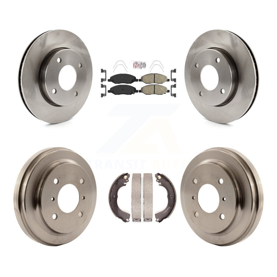 Front Rear Disc Brake Rotors Ceramic Pads And Drum Kit For 2009-2011 Nissan Versa 1.6L K8A-104927