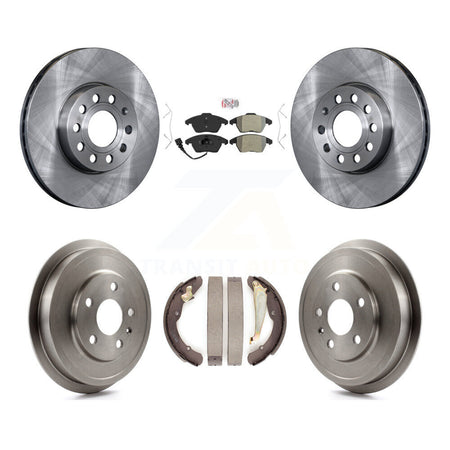 Front Rear Disc Brake Rotors Semi-Metallic Pads And Drum Kit For Volkswagen Jetta Beetle K8A-104931