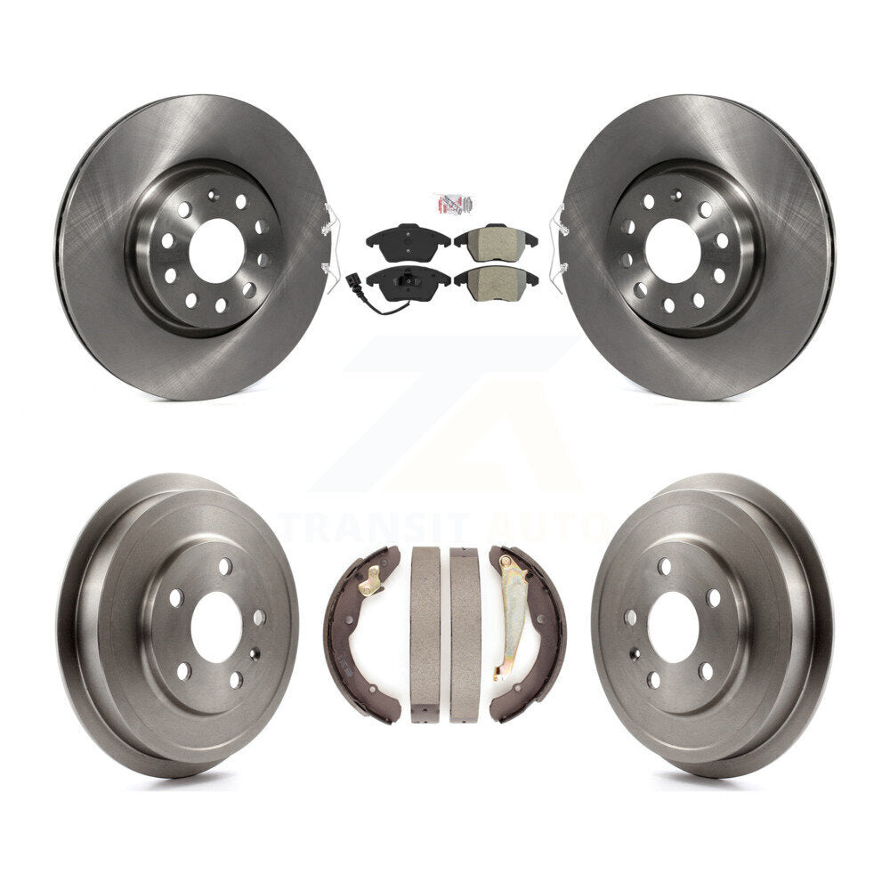 Front Rear Disc Brake Rotors Semi-Metallic Pads And Drum Kit For Volkswagen Jetta Beetle K8A-104932