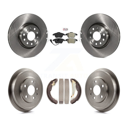 Front Rear Disc Brake Rotors Semi-Metallic Pads And Drum Kit For Volkswagen Jetta Beetle K8A-104932