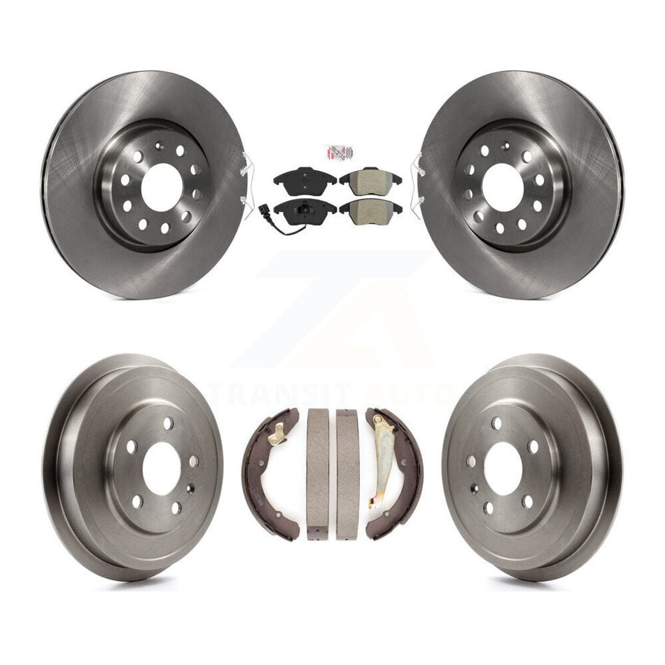 Front Rear Disc Brake Rotors Semi-Metallic Pads And Drum Kit For Volkswagen Jetta Beetle K8A-104932