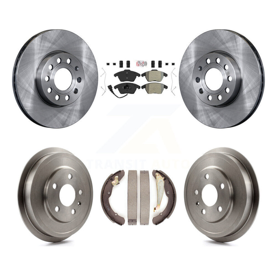 Front Rear Disc Brake Rotors Semi-Metallic Pads And Drum Kit For Volkswagen Jetta Beetle K8A-104933