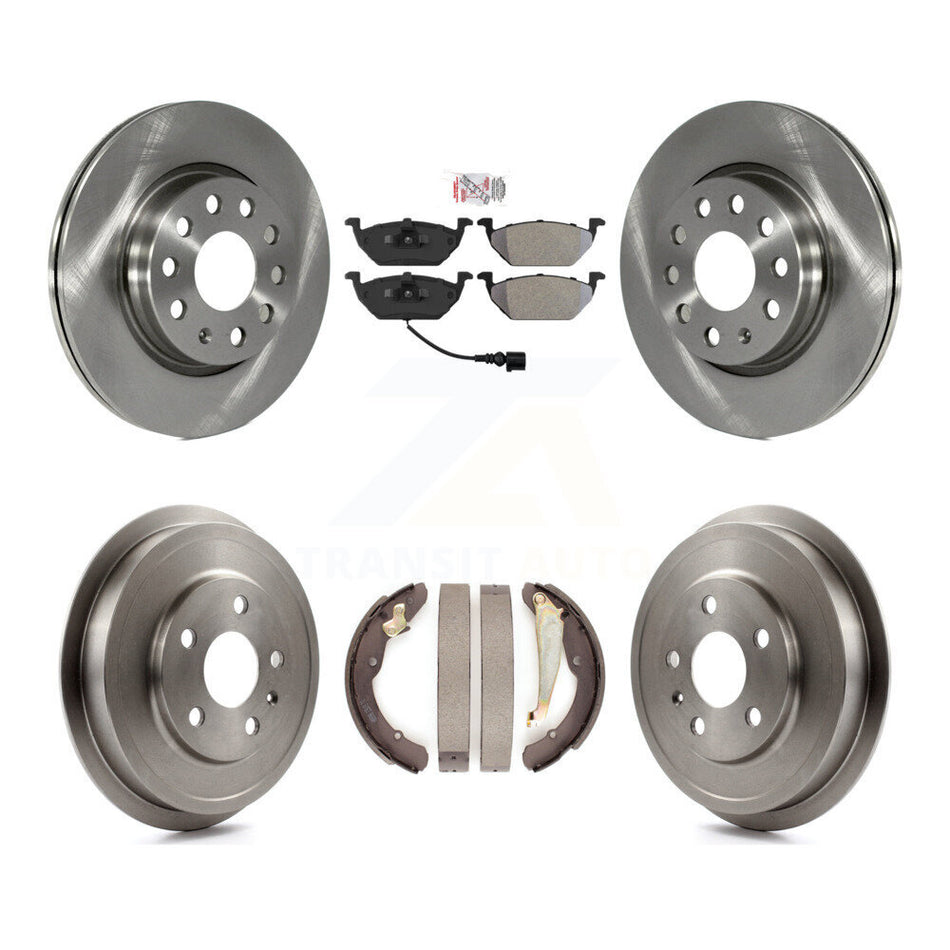 Front Rear Disc Brake Rotors Semi-Metallic Pads And Drum Kit For Volkswagen Jetta K8A-104936