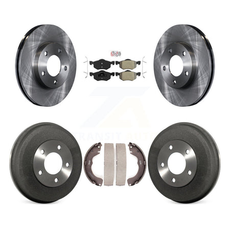 Front Rear Brake Rotor Semi-Metallic Pad & Drum Kit For Ford Escape Mazda Tribute Mercury K8A-104938
