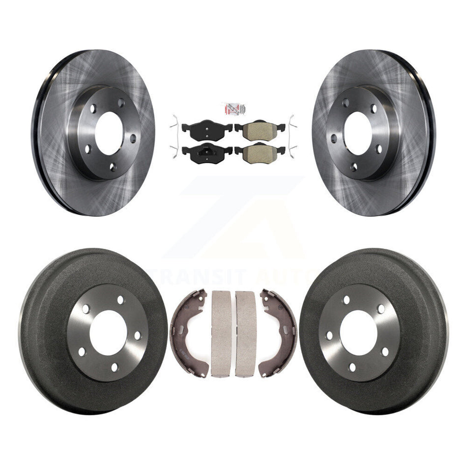 Front Rear Brake Rotor Semi-Metallic Pad & Drum Kit For Ford Escape Mazda Tribute Mercury K8A-104938
