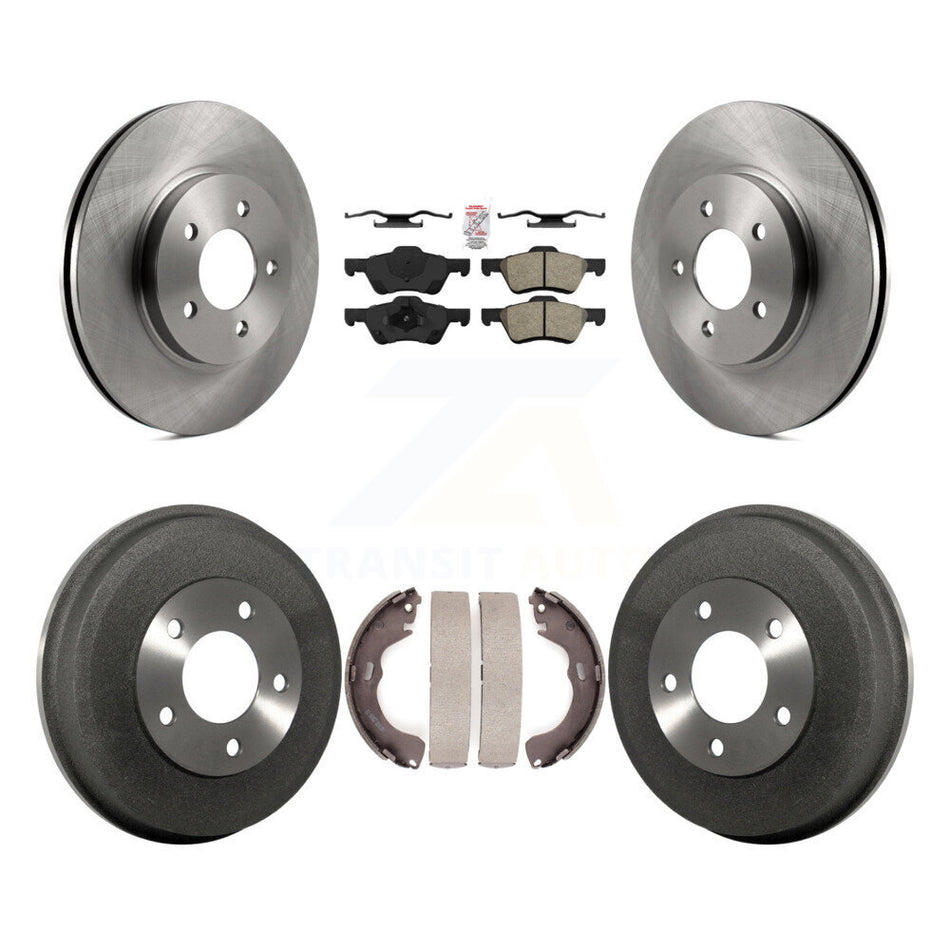 Front Rear Brake Rotor Semi-Metallic Pad & Drum Kit For Ford Escape Mazda Tribute Mercury K8A-104939