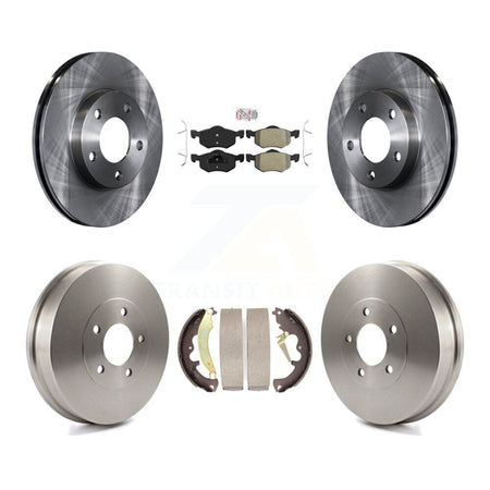 Front Rear Brake Rotors Semi-Metallic Pad & Drum Kit For 2007 Ford Escape Mercury Mariner K8A-104942