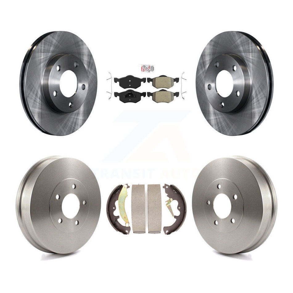 Front Rear Brake Rotors Semi-Metallic Pad & Drum Kit For 2007 Ford Escape Mercury Mariner K8A-104942