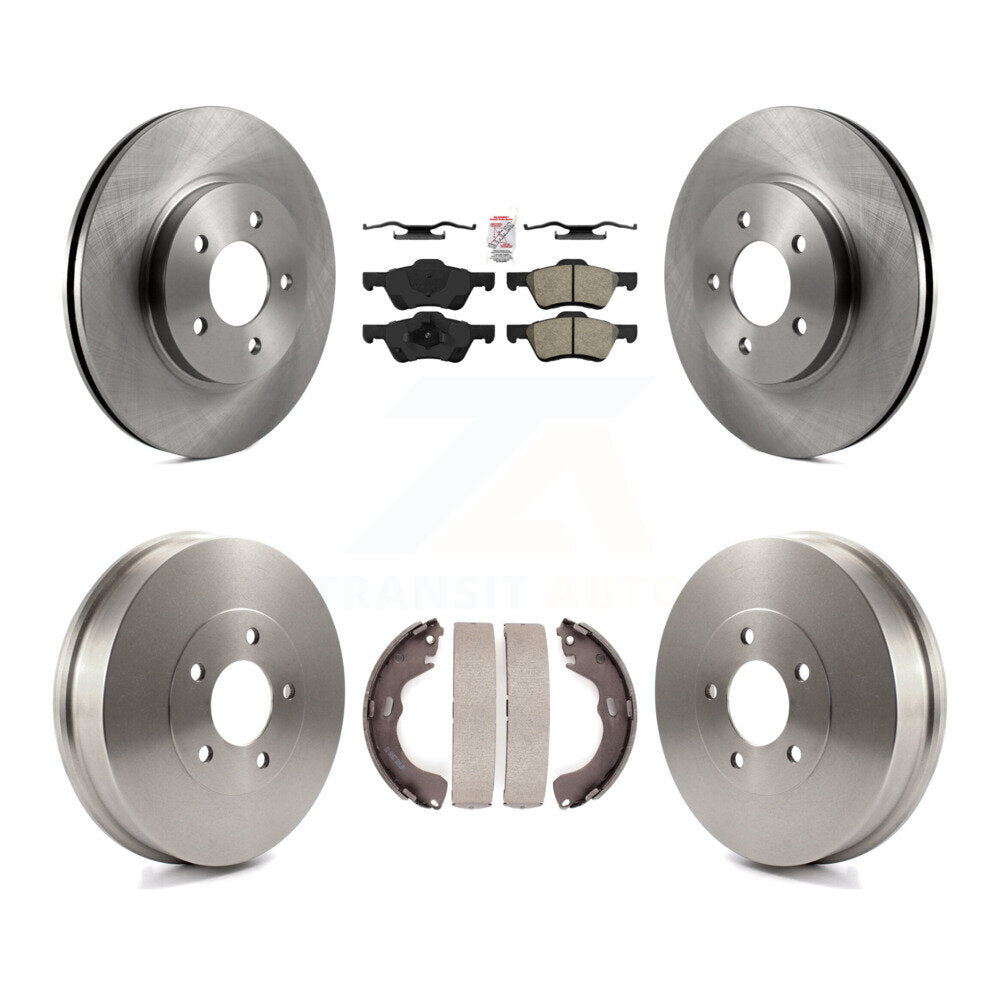 Front Rear Disc Brake Rotors Semi-Metallic Pads And Drum Kit For 2008 Mazda Tribute K8A-104943