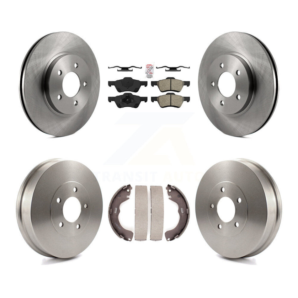 Front Rear Disc Brake Rotors Semi-Metallic Pads And Drum Kit For 2008 Mazda Tribute K8A-104943