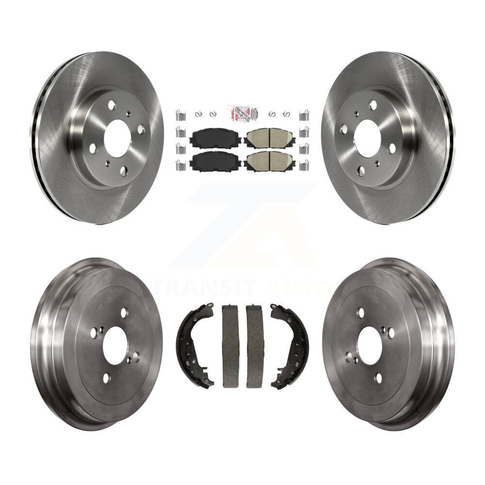 Front Rear Disc Brake Rotors Ceramic Pads And Drum Kit For Toyota Yaris K8A-104951