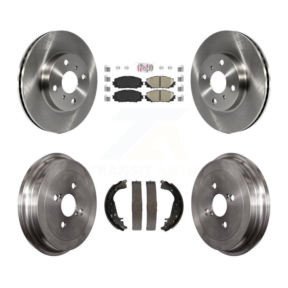 Front Rear Disc Brake Rotors Ceramic Pads And Drum Kit For Toyota Yaris K8A-104952
