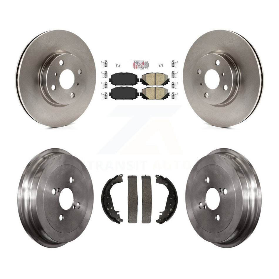 Front Rear Disc Brake Rotors Ceramic Pads And Drum Kit For 2012-2013 Toyota Yaris SE K8A-104953