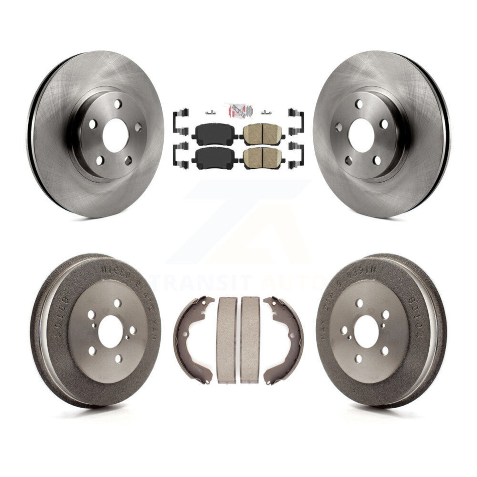 Front Rear Disc Brake Rotors Ceramic Pads And Drum Kit For Toyota Matrix Pontiac Vibe K8A-104954