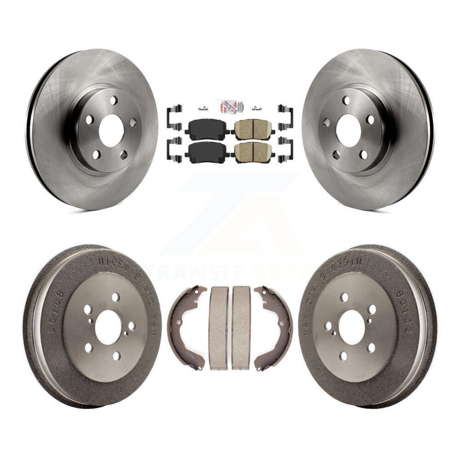 Front Rear Disc Brake Rotors Ceramic Pads And Drum Kit For Toyota Matrix Pontiac Vibe K8A-104954