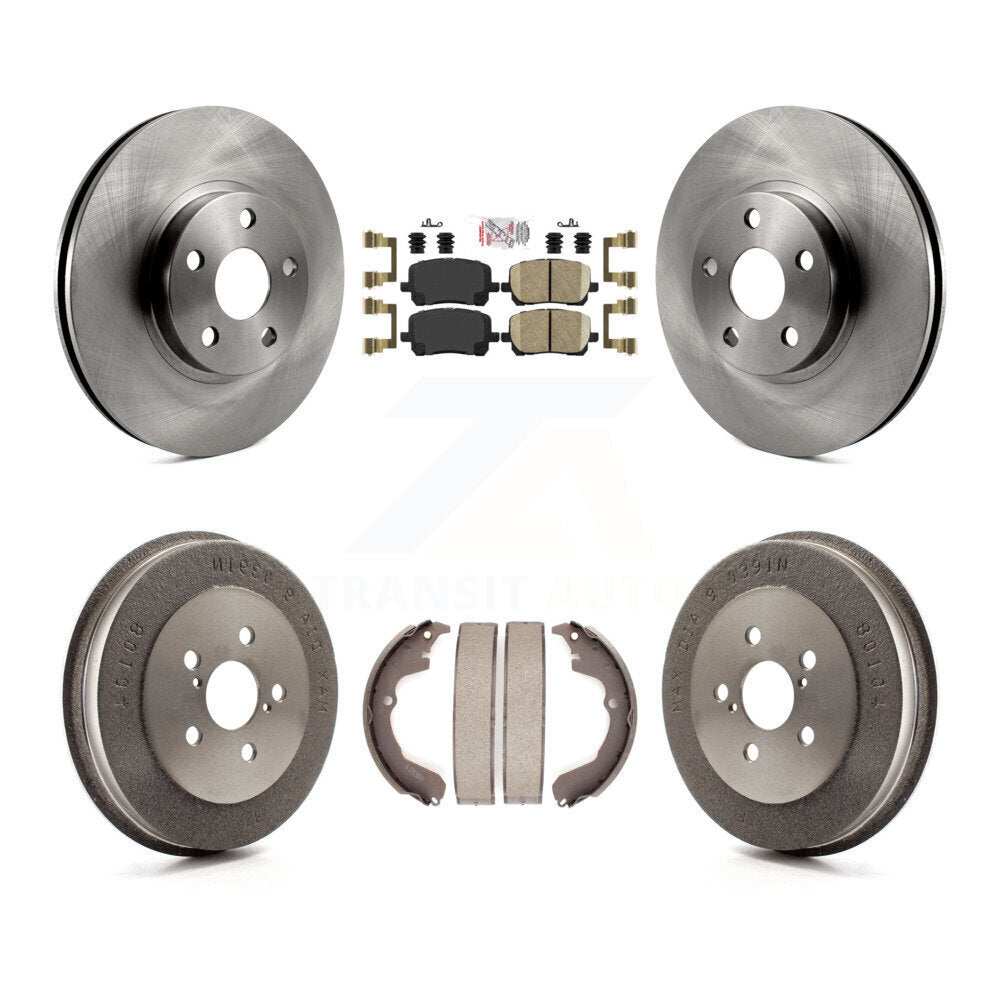 Front Rear Disc Brake Rotors Ceramic Pads And Drum Kit For Toyota Matrix Pontiac Vibe K8A-104955