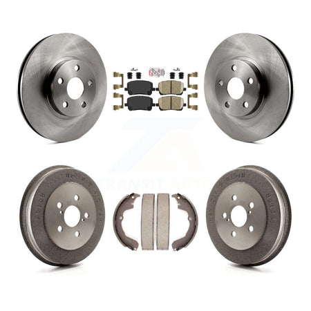 Front Rear Disc Brake Rotors Ceramic Pads And Drum Kit For Toyota Matrix Pontiac Vibe K8A-104955