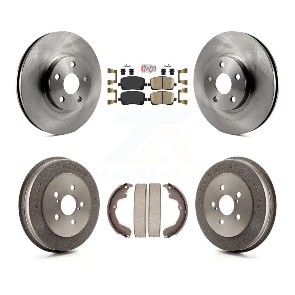 Front Rear Disc Brake Rotors Ceramic Pads And Drum Kit For Toyota Matrix Pontiac Vibe K8A-104955