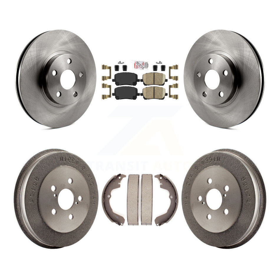 Front Rear Disc Brake Rotors Ceramic Pads And Drum Kit For Toyota Matrix Pontiac Vibe K8A-104955
