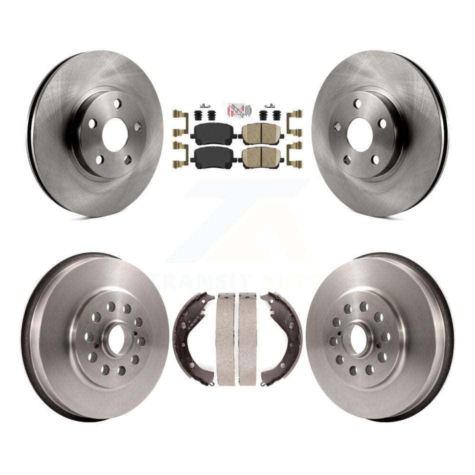Front Rear Brake Rotors Ceramic Pad Drum Kit For 2003-2006 Toyota Matrix Pontiac Vibe AWD K8A-104957