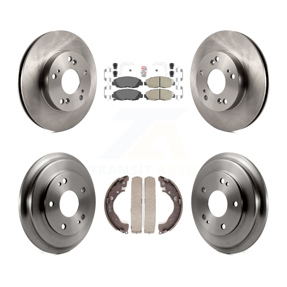 Front Rear Disc Brake Rotors Ceramic Pads And Drum Kit For Honda Civic K8A-104962