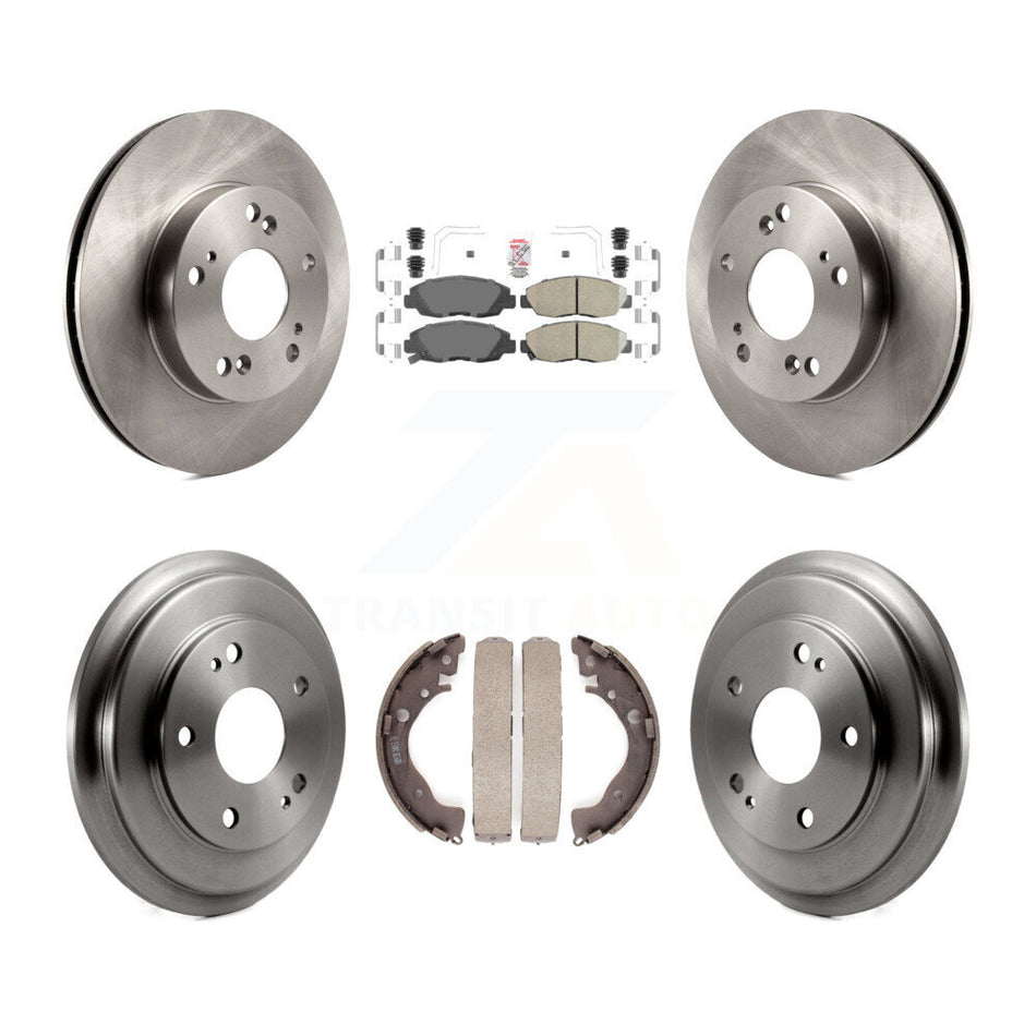 Front Rear Disc Brake Rotors Ceramic Pads And Drum Kit For Honda Civic K8A-104962