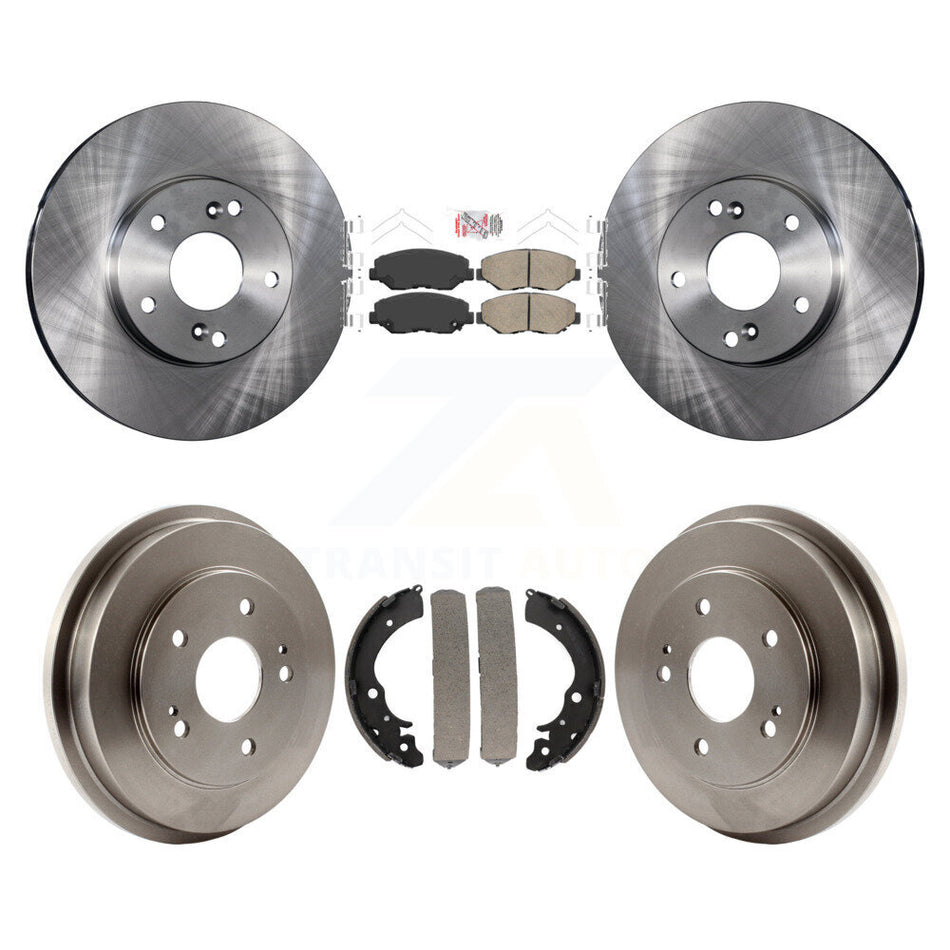 Front Rear Disc Brake Rotors Ceramic Pads And Drum Kit For Honda Accord Fit K8A-104963