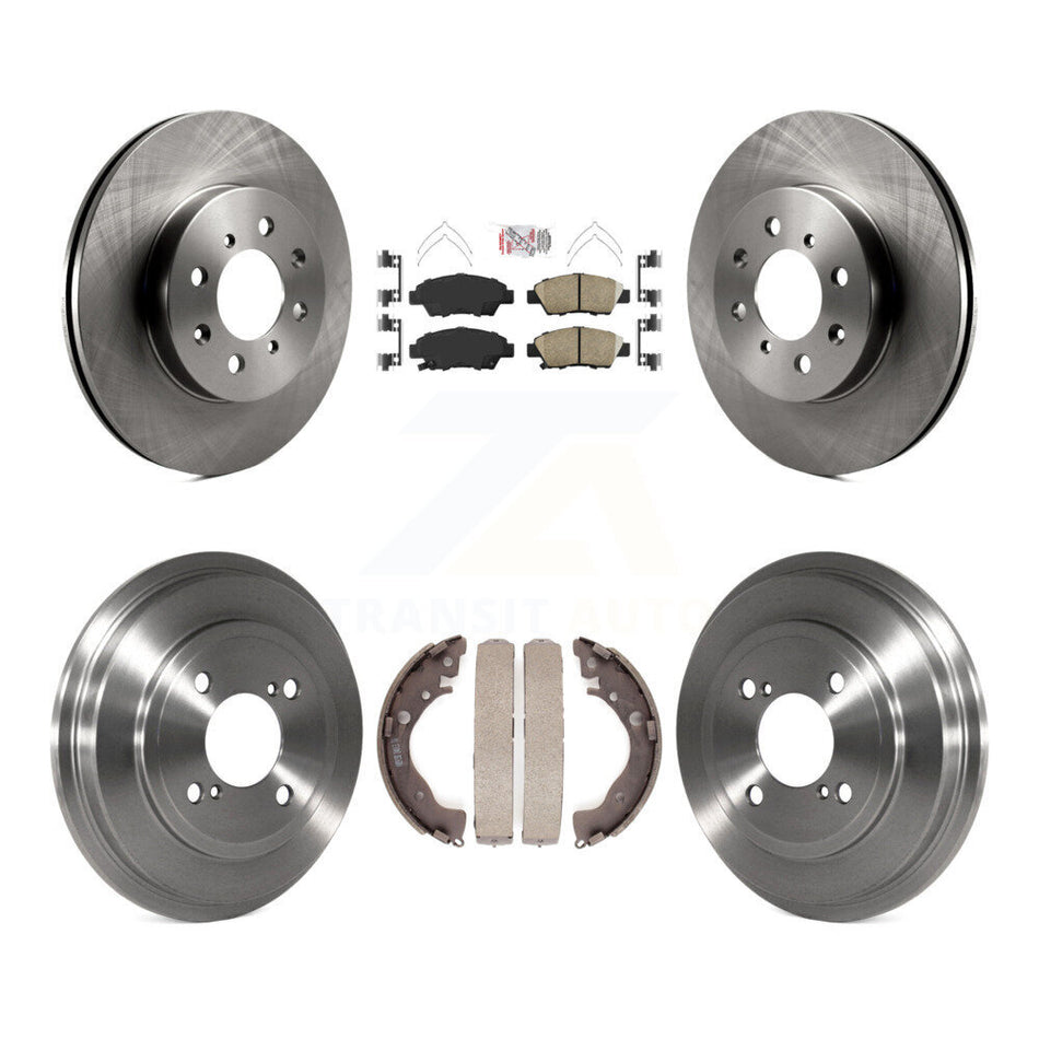 Front Rear Disc Brake Rotors Ceramic Pads And Drum Kit For 2013 Honda Fit DX K8A-104964