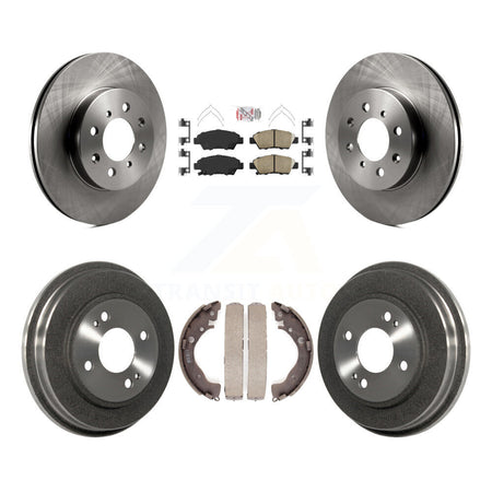 Front Rear Disc Brake Rotors Ceramic Pads And Drum Kit For Honda Fit K8A-104965