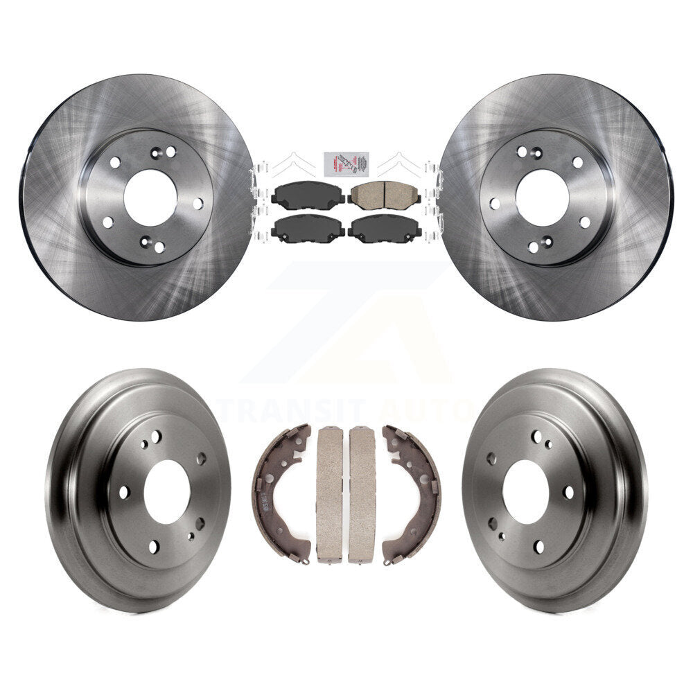 Front Rear Disc Brake Rotors Ceramic Pads And Drum Kit For Honda Civic K8A-104966