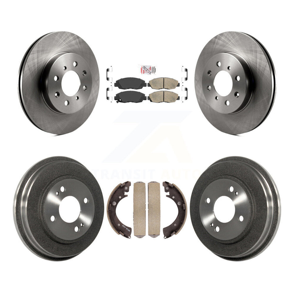 Front Rear Disc Brake Rotors Ceramic Pads And Drum Kit For Honda Civic K8A-104968