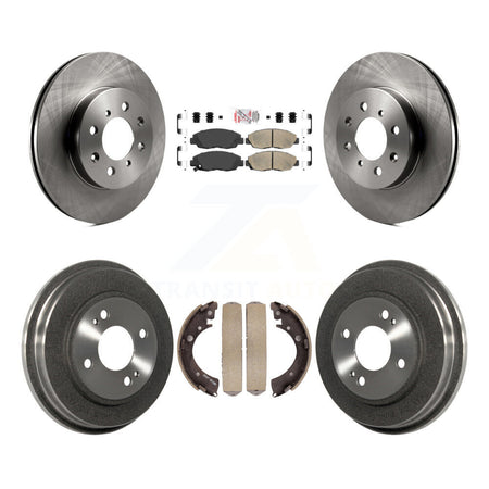 Front Rear Disc Brake Rotors Ceramic Pads And Drum Kit For Honda Civic K8A-104969
