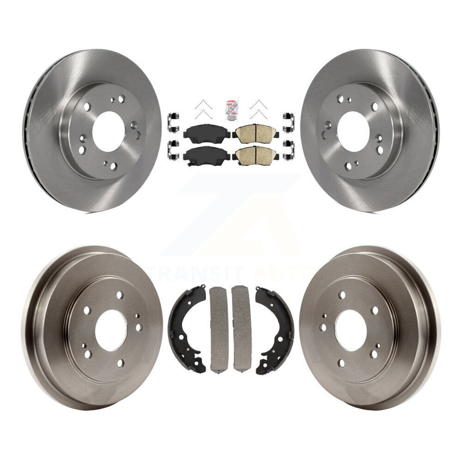 Front Rear Disc Brake Rotors Ceramic Pads And Drum Kit For 2006-2008 Honda Civic Hybrid K8A-104971