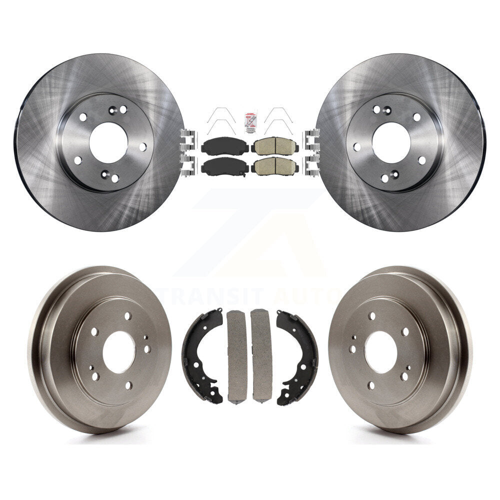 Front Rear Disc Brake Rotors Ceramic Pads And Drum Kit For Honda Civic Accord K8A-104972