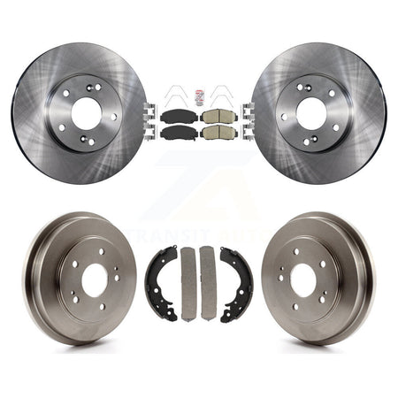 Front Rear Disc Brake Rotors Ceramic Pads And Drum Kit For Honda Civic Accord K8A-104972