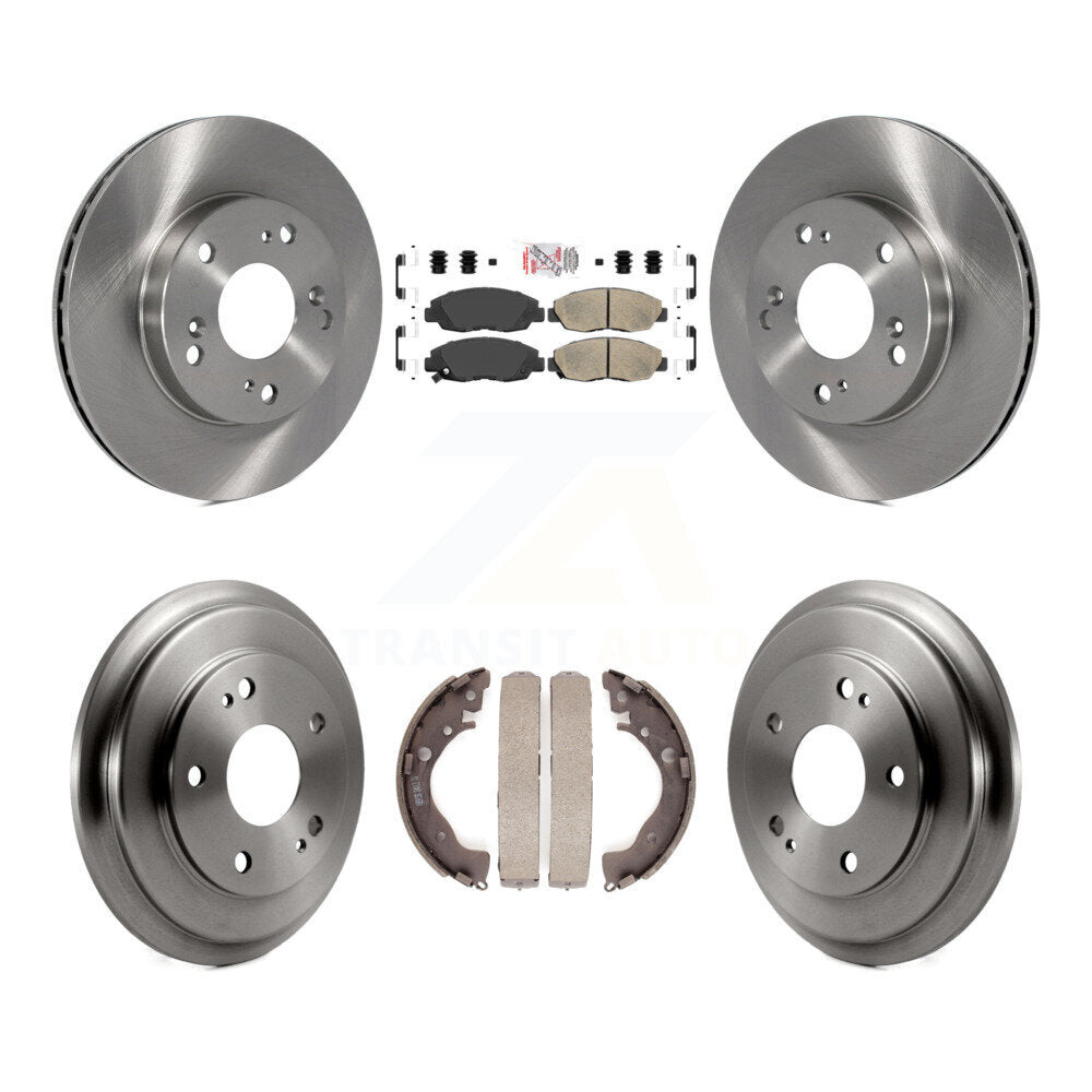 Front Rear Disc Brake Rotors Ceramic Pads And Drum Kit For Honda Civic K8A-104975