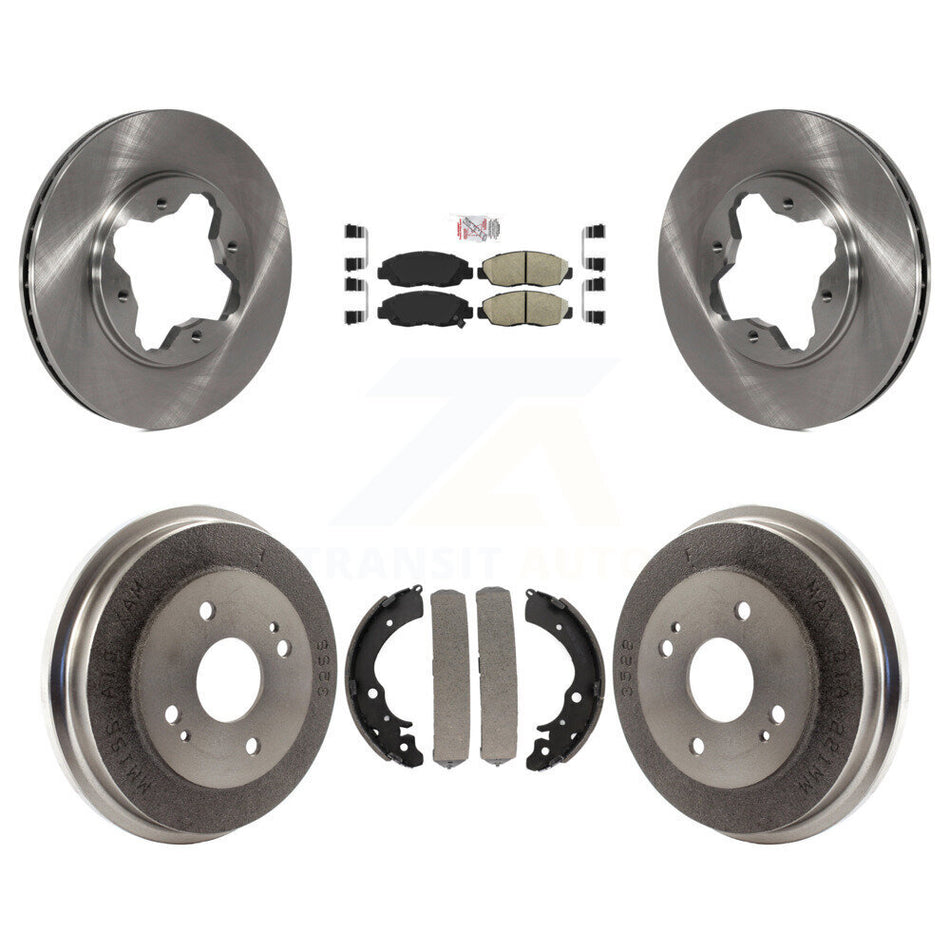 Front Rear Disc Brake Rotors Ceramic Pads And Drum Kit For Honda Accord K8A-104976